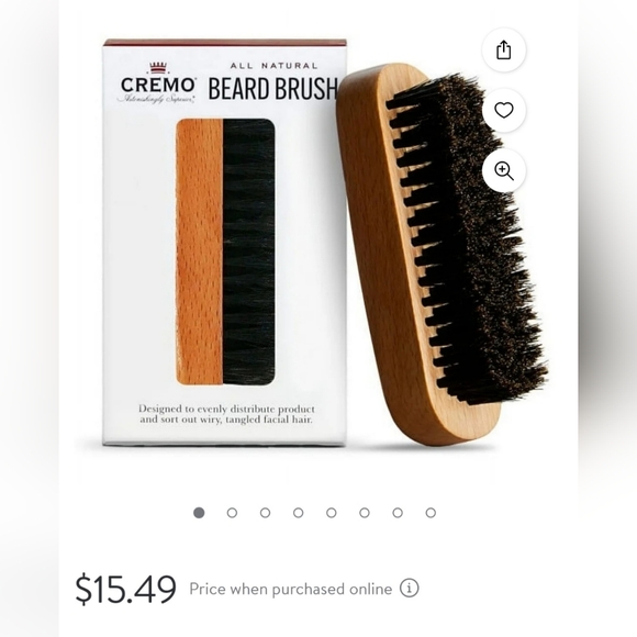 Mens Boar Bristle Beard Brush & Wooden Comb - Picture 6 of 8
